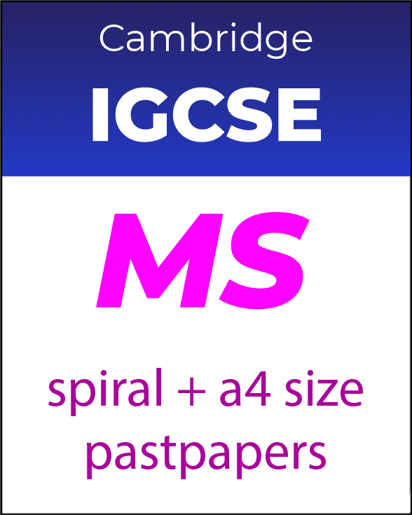 IGCSE Pastpaper Cambridge MS Mark scheme