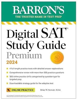 Digital SAT Study Guide Premium, 2024: (Barron’s SAT Prep)