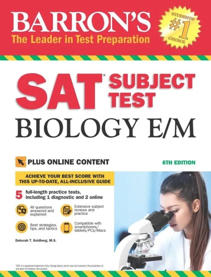 SAT Subject Test Biology E/M with Online Tests (Barron’s Test Prep)