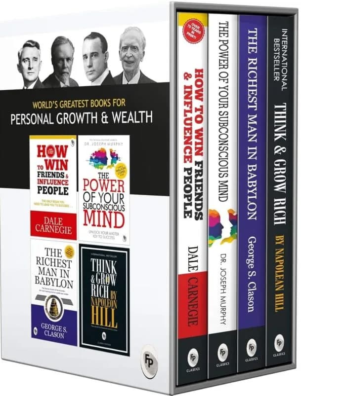 World’s Greatest Books For Personal Growth & Wealth (Set Of 4 Books): Perfect Motivational Gift Set