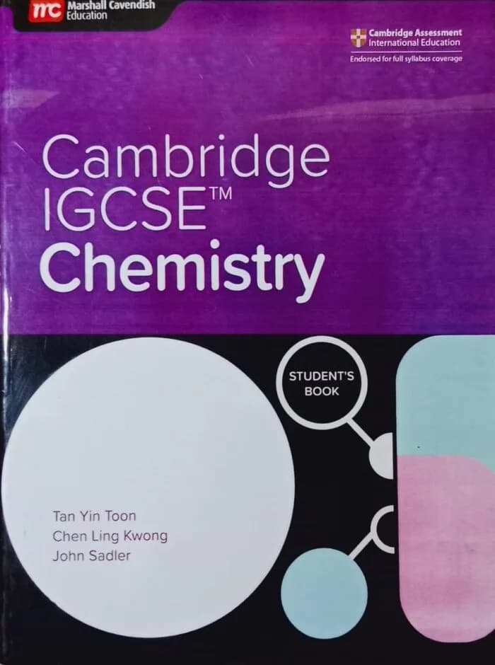Cambridge Igcse chemistry Student Book