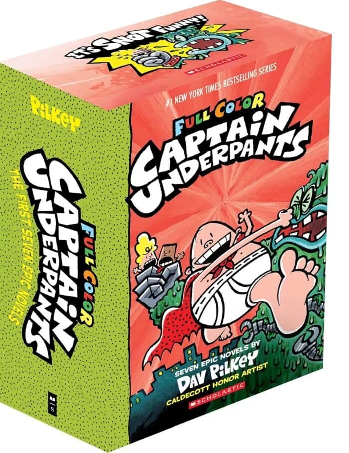 Captain Underpants Full Color Edition Box of 7 Books