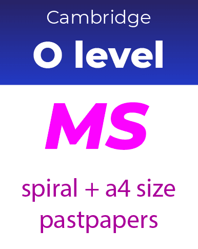 O level Pastpaper Cambridge MS mark schemes